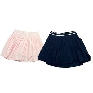 YPB Abercrombie pleated tennis skirt bundle Navy Blue and Baby Pink Size 15-16
